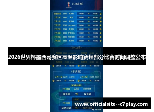 2026世界杯墨西哥赛区高温影响赛程部分比赛时间调整公布 2026世界杯墨西哥赛区高温影响赛程部分比赛时间调整公布